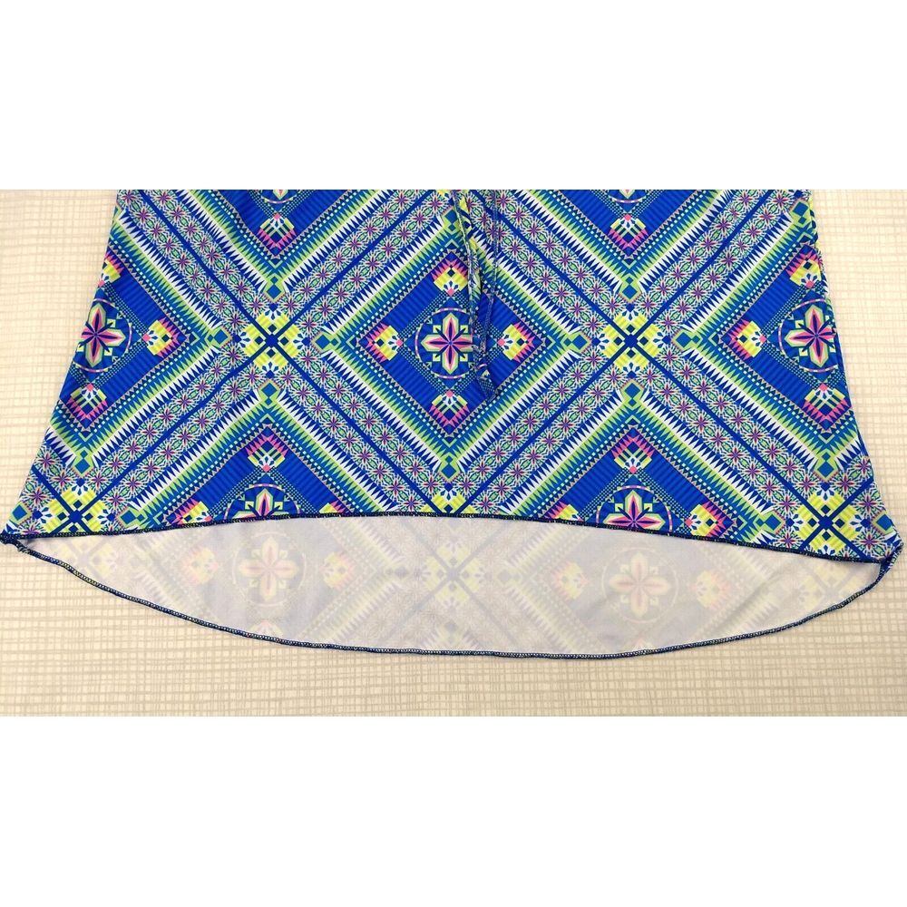 AvaLynn Halter Top String Tie Geometric Blue Pink Sz S Travel Beach Coastal‎ NWT - Picture 6 of 16